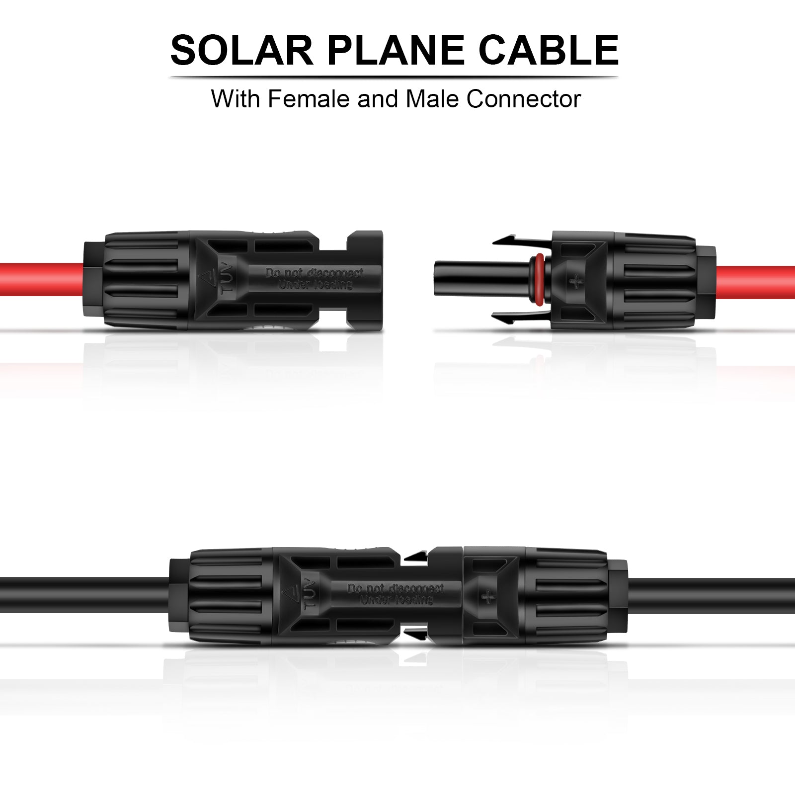 iGreely 10AWG MC4 Solar Panel Extension Cable with Solar Panel Female and Male Connector Solar Panel Adapter