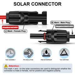 iGreely 10AWG MC4 Solar Panel Extension Cable with Solar Panel Female and Male Connector Solar Panel Adapter