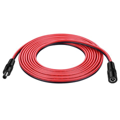 14AWG 12V DC Extension Cable DC 2.1mm x 5.5mm 5521 Power Supply Adapter Flat Extender Cord,Female to Male Wire for CCTV Security Camera,IP Network Camera,DVRs and More Devices