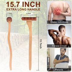 iGreely Back Scratcher for Men and Women, 15.7'' Oversized Body Scratcher with Curved Handle | Perfect for Back, Head, Body | Back Massager | Great Present Idea
