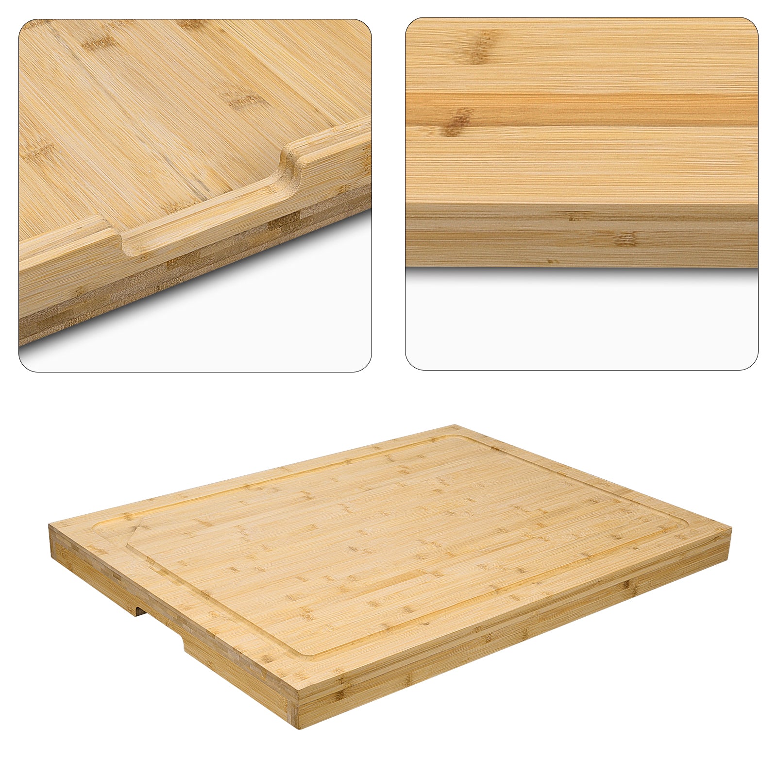 Bamboo Cutting Boards for Kitchen, Extra Large Wood Cutting Board with Deep Juice Groove and Handle, Stove Top Cover for Electric Stove, Heavy Duty Stovetop Cover, 30" x 22"