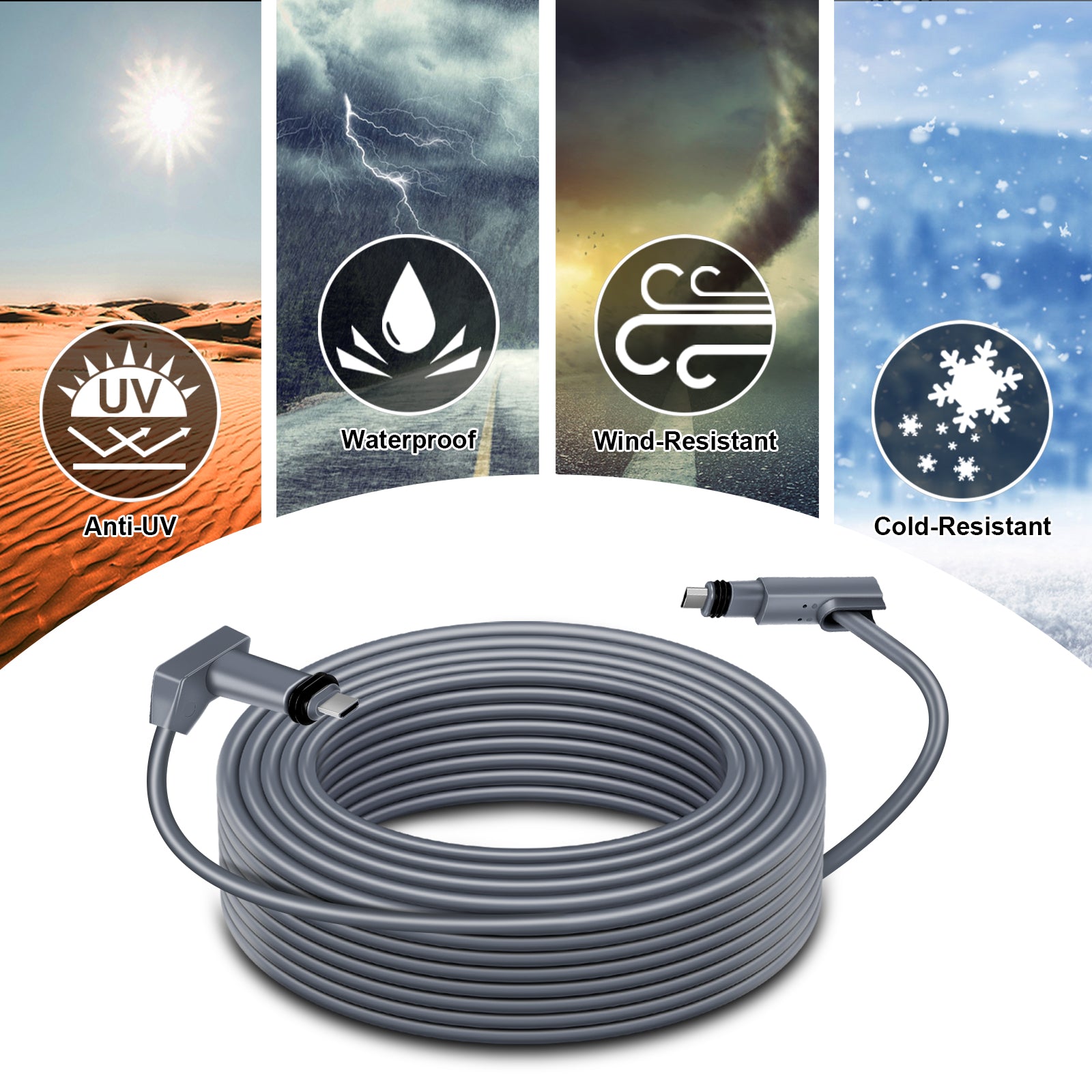 iGreely Starlink Gen 2 Cable, Starlink Cable Gen 2 Compatible with Starlink Actuated Gen 2,Waterproof Starlink Replacement Cable for Starlink Rectangular Satellite V2 24 AWG