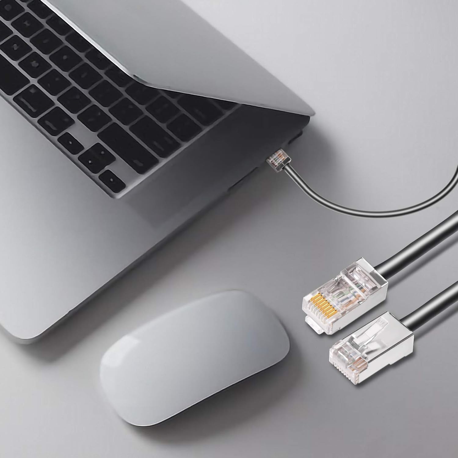 iGreely Shielded Cat6 RJ45 Connectors Gold Plated RJ45 Cat6/Cat5E/Cat5 8P8C 50 Micron 50u 3 Prong FTP STP Ethernet Cable Crimp Modular Plug