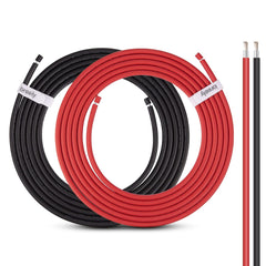 iGreely Solar Panel Wire Black & Red 10AWG(6mm?) Tinned Copper PV Wire UV Resistant Cable for Solar Panel MPPT Controller Boat Marine Automotive RV Outdoor