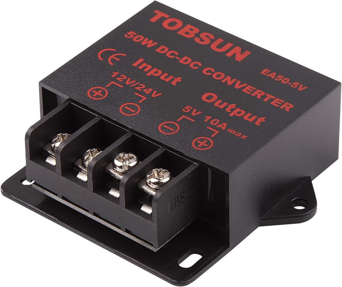 12v to 5v Converter - iGreely DC 12V 24V to 5V 10A Step Down Converter Adapter DC Voltage Reducer Regulator Power Supplies Transformer Module (5V 10A 50W)