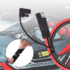 SAE Battery Connector - iGreely 10 Gauge Wire SAE to O Ring Terminal, 2-Pin Quick Disconnect SAE Battery Cable Extension Wire for Solar Panel Automotive Marine Motorcycle Cars RV 10 AWG 2ft/60cm
