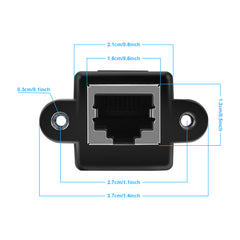 iGreely Ethernet Extender 2Pack RJ45 Male to Female Screw Panel Mount Cat6/Cat5e/Cat5 Ethernet LAN Network Extension Cable